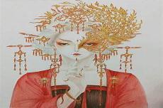 彩铅画古装明星